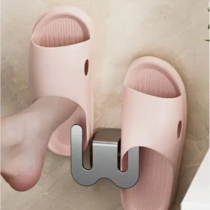 No Punching Bedroom Neat Storage Shoe Drying Slippers Rack Bathroom Rack Slipper Hook Toilet Drainage Rack Wall Mounted - Image 2