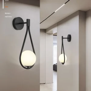 Nordic Creative Luxury Glass Ball LED Wall lamp Living room Metal Modern Minimalist Bedside Wall light Bedroom Lighting Fixtures - Image 2