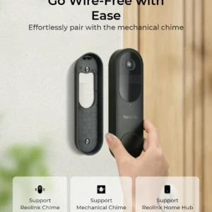 Reolink 2K Battery Video Doorbell 4MP WiFi Video Intercom Wired/Battery Power Door Bell Local Storage Encryption with Home Hub - Image 3