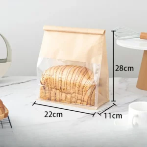 10-50pcs 4 Size Toast Bag Packaging Bag, Self Sealing Bread Bag Wire Rolled Edge Baking Transparent Biscuit Cake Bag Sealed Tea - Image 5
