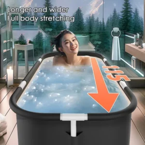 Large Capacity Bathroom Bathtub Portable Collapsible Bath Bucket Winter Shower Bathing Artifact Thicken Multiple Layer accessory - Image 3