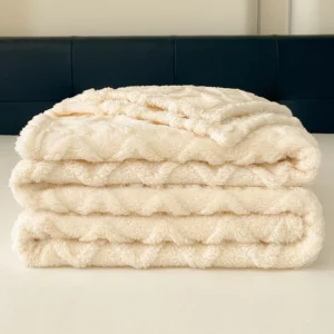 1pc Coral Fleece Blanket for Winter Thick Soft Bedspread Warm Plaids for Beds Single/Queen/King Solid Color Thow Blankets/Plaids - Image 6