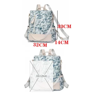 2024 Women's Anti Theft Backpack Wash Leather School Bookbags For Girls Bagpack Large Capacity Designer Travel Rucksack Mochilas - Image 2