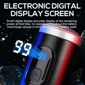 Men's electric shaver is easy to disassemble and clean, and the LED power display can be carried easily and easily. - Image 4