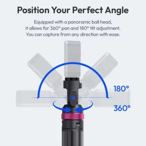 Ulanzi MT-89 2M Quick-Release Light Stand with Cold Shoe Mount 8-Section Extend Photograph Tripod for Action Camera Phone Clamp - Image 4