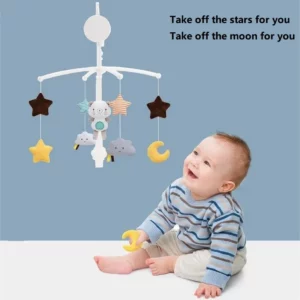Baby Crib Mobile Bed Bell Rattle Toys 360° Carousel Bracket Stuffed Plush Animals Toys Coax a Newborn Baby Bed Bell Hanging Toys - Image 5