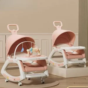 Baby Rocking Chair, Baby Cradle Bed, Newborn Baby Soother Chair Rocking Chair, Multifunctional Coaxing ‌Honey Artifacts - Image 3