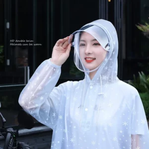 Outdoor hiking fishing mountain climbing raincoat long full-length rain proof single electric battery car onepiece poncho adults - Image 3