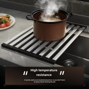 Roll up Dish Drying Rack Over The Sink for Kitchen Portable Aluminum Dish Rack Foldable Dish Drying Racks No rust No mildew New - Image 4