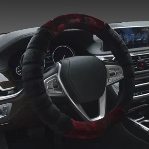 Winter Super Soft Plush Creative stitching Car Steering Wheel Cover Universal,Warm Faux Fur Auto Handlebar on the Steering-Wheel - Image 5