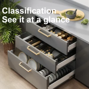 Kitchen Adjustable Dish Rack Under Cabinet Drawer Spoon Chopstick Storage Holder Retractable Spacing Drying Disc Shelf Organizer - Image 5