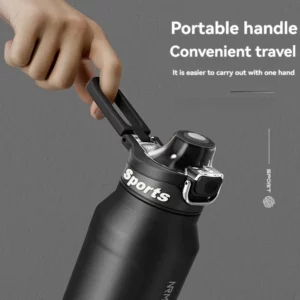 1L Thermos Water Bottle Stainless Steel Vacuum Flasks Keep Cold Hot Water Coffee bottles Portable Sport Gym Kettles With Straw - Image 5