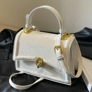 Korean Short Handle Small Handbags Women Fashion Pink Flap Trapeze Crossbody Bag 2024 New Lady Daily Work Armpit Bag - Image 3