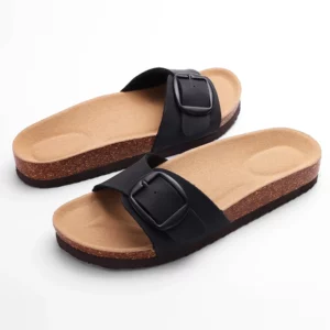 Evshine 2024 Summer Flat Slippers For Women New Design Women Clogs Women's Mules Fashion Cork Clogs Slippers Adjustable Buckle - Image 6