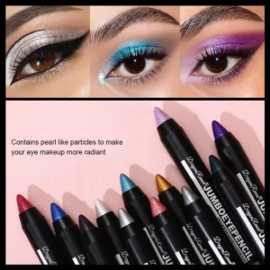 Smoky Dark Green Eyeshadow Pencil Stick Waterproof Pearlescent 12 Colors Metallic Glitter Eye Shadow Highlighter Pen Makeup Tool - Image 4
