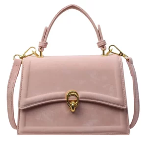 Korean Short Handle Small Handbags Women Fashion Pink Flap Trapeze Crossbody Bag 2024 New Lady Daily Work Armpit Bag - Image 5