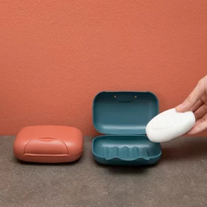 Four Colors Portable Travel Soap Box Waterproof Leak Proof Stylish Compact Easy To Carry Bathroom Storage Sealed Box - Image 3