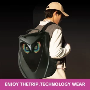 Trave LED Backpack For Men Hard Shell Motorcycle Cycling Helmet eye Backpack for woman Business Travel school Laptop Backpack - Image 2