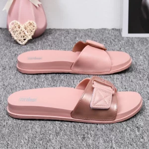 Women's Platform Slip on Slippers Summer Female Casual Beach Shoes Open Toe Soft Sole Non-slip Bathroom Slides Shoes for Women - Image 3