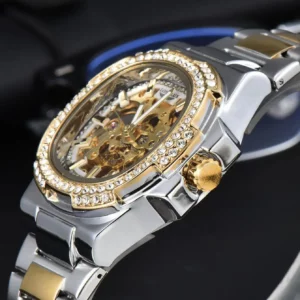 LONGLUX automatic man watch luxury stainless steel wholesale mechanical wristwatches skeleton waterproof diamond watch man watch - Image 5