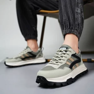 Man Trend 2024 High Quality Shoes Men's Outdoor Sneakers Breathable Running Shoes Thick Soled Mesh Sport Sneakers - Image 3