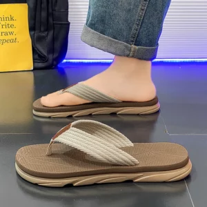 Couple's Fashion Flip Flops Mens Water Proof Beach Shoes Hot Sale Men Barefoot Sandals New Men's Concise Outdoor Soft Shoe - Image 4