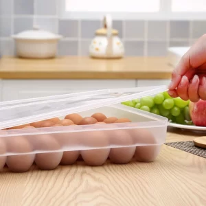 34 Grids Plastic Egg Storage Containers Box Refrigerator Organizer Drawer Egg Fresh-keeping Case Holder Tray Kitchen Accessories - Image 4