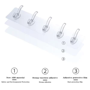 3/6 Hooks Transparent Holder Rack Bathroom Towel Sponge Storage Hanger Living Room Hat Clothes Seamless Hook Organiser - Image 6