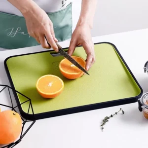 Wheat Straw Cutting Board Vegetable Meat Chopping Board Hanging Hole Spilover Prevention Kitchen Accessory Garlic Grinding - Image 3