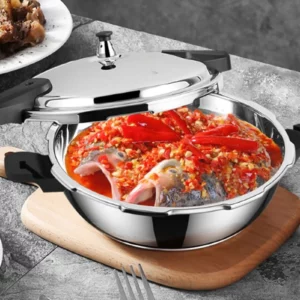 1.8 Liter Pressure Cooker Scratch Resistance Stainless Steel Mini Pressure Cooker High Hardness for Boiled Fish for Gas Stove - Image 2