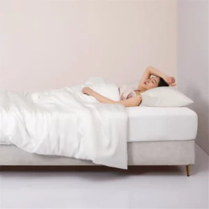 Liv-Esthete Pure Green 100% Silk Bedding Set Solid Color Flat Sheet Pillowcases Queen King Quilt Cover Bed Sets For Sleep Gift - Image 4