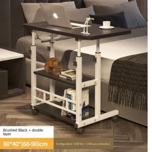 Warming New Lift learning desk bedside desk bedroom simple bed computer bedroom lazy desk movable office simple desk - Image 2