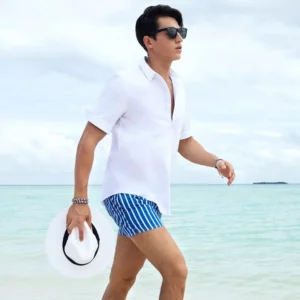 New Style Men Stripe Shorts Summer Shorts Men Hot Fashion Beach Shorts Men Board Shorts Plus Szie - Image 3