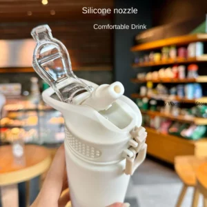Thermal Water Bottle with Straw 750/600ML Stainless Steel Bottle Keeps Cold and Heat High Capacity Thermal Mug Thermos Bottle - Image 5