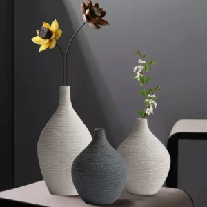 Simple Ceramic Vase Decoration for Home Nordic Luxury Narrow Mouth Flower Pot Living Room Interior Office Desktop Decor Gift - Image 5