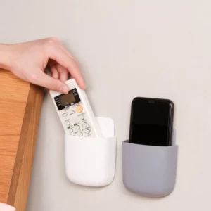 Wall Mounted Storage Box Mobile Phone Plug Holder Stand Rack Remote Control Storage Organizer Case For Air Conditioner TV - Image 5