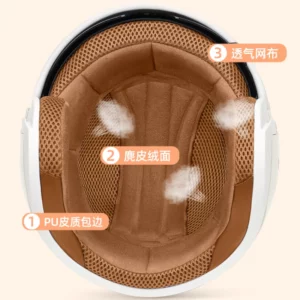 Open Face Helmets for Motorcycles Electric Scooter Summer Board Safety Cap Bicycle Motorized Kick With Double Lenses 55-60CM - Image 2