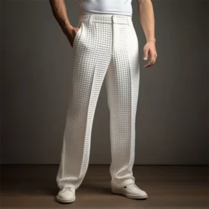 Fashion Twill Baggy Business Trousers For Men 2024 Solid Color Mid Waist Straight Pant Male Casual Pockets Style Long Pant 2024 - Image 2