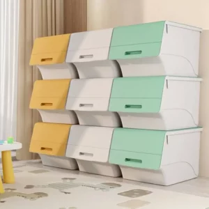 Multi-storey Home Storage Cabinet Drawer Plastic Children's Wardrobe Locker Baby Toys Cupboard Thick Organizer storage cabinet - Image 3