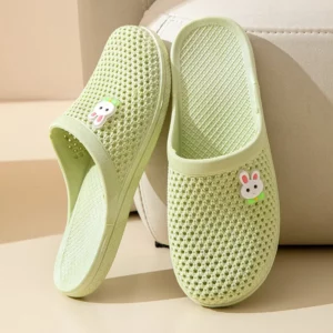 2024 Summer Ladies Sandals Flat Closed Toe Slippers Women Soft Bottom Non-Slip Indoor and Outdoor Casual Bathroom Slippers - Image 4