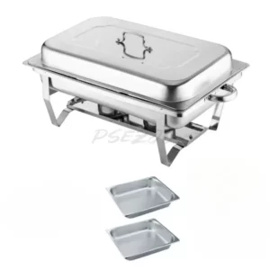 Silver Stainless Steel Buffet Stove Alcohol Heating Hotel Restaurant Banquet Insulated Hot Pot Multi-purpose Serving Plate - Image 5