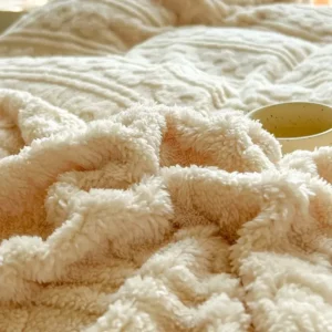 Winter Warm Velvet Bed Linen Bedding Set Plush Four-Piece Bed Sheets Set Comfort Sets Solid Couple Bed Quilt Cover Bedspread - Image 4