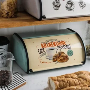 Creativity Bread Storage Box Large Capacity Stainless Steel Bread Cake Dessert Box Seal Container Kitchen Storage Organizer - Image 5