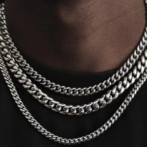 Basic Punk Stainless Steel 3,5,7mm Curb Cuban Necklaces For Men Women Black Gold Color Link Chain Chokers Solid Metal Jewelry - Image 1