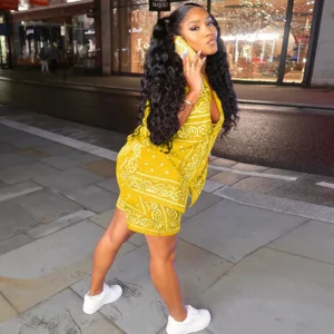 Fashion Paisley Bandana Print 2 Two Piece Sets Women Tracksuit Short Sleeve Shirt + Shorts Sets Female Outfits Matching - Image 3