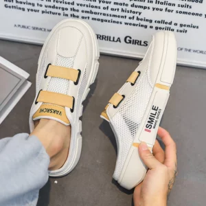 Summer Mesh Comfortable Men's Slipper Soft Sole Slides Outdoor Walking Beach Sneakers Men Flip Flops Sandalias Hombre Pantuflas - Image 5