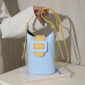 Fashion Small Crossbody Bags Women Small PU Leather Shoulder Messenger Bag For Girls Pink Bolsas Ladies Phone Purse Bucket Bag - Image 1