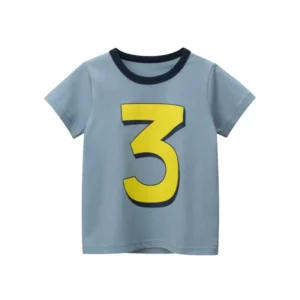 2025 Summer Clothes Leaf Print T Shirt Boys & Girls Unisex New Children's Clothing Letter Short Sleeve Cotton Top Kids T-Shirts - Image 6