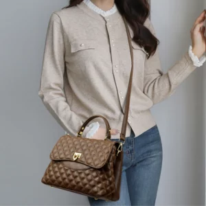 2024 Trendy High Quality Soft Leather Messenger Bag Luxury Designer Multi Layered Women's Handbag Women's Shoulder Crossbody Bag - Image 5