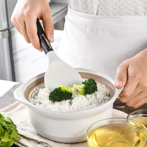White Silicone Kitchen Cookware High Temperature Resistant Non-Stick ABS Handle Spatula Shovel Baking Tool Cooking Utensils Set - Image 5